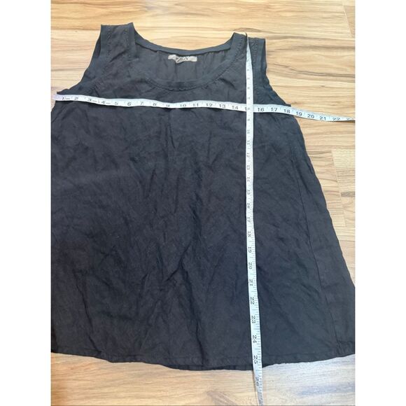 Flax NWOT linen sleeveless top neck and arm trim cotton size small - Picture 7 of 7